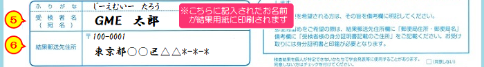 郵送先の氏名・住所