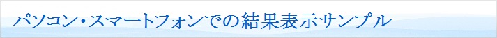 パソコン・スマートフォンでの結果表示サンプル